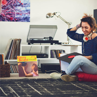 Now Playing Vinyl Record Stand | Wooden Vinyl Record Holder Display | Wood Records Storage Stands for Albums & Turntables Gifts | Now Spinning Vinyl Accessories Rack