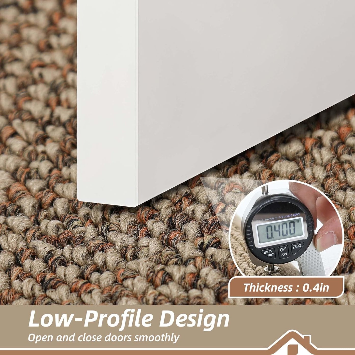 Indoor Door Mat 32" X 48", Dirt Trapper Door Mats Non-Slip Entryway Rugs Washable, Resist Dirt Absorbent Welcome Mat, Low Profile Floor Mats for Front Back Door and Entryway, Taupe