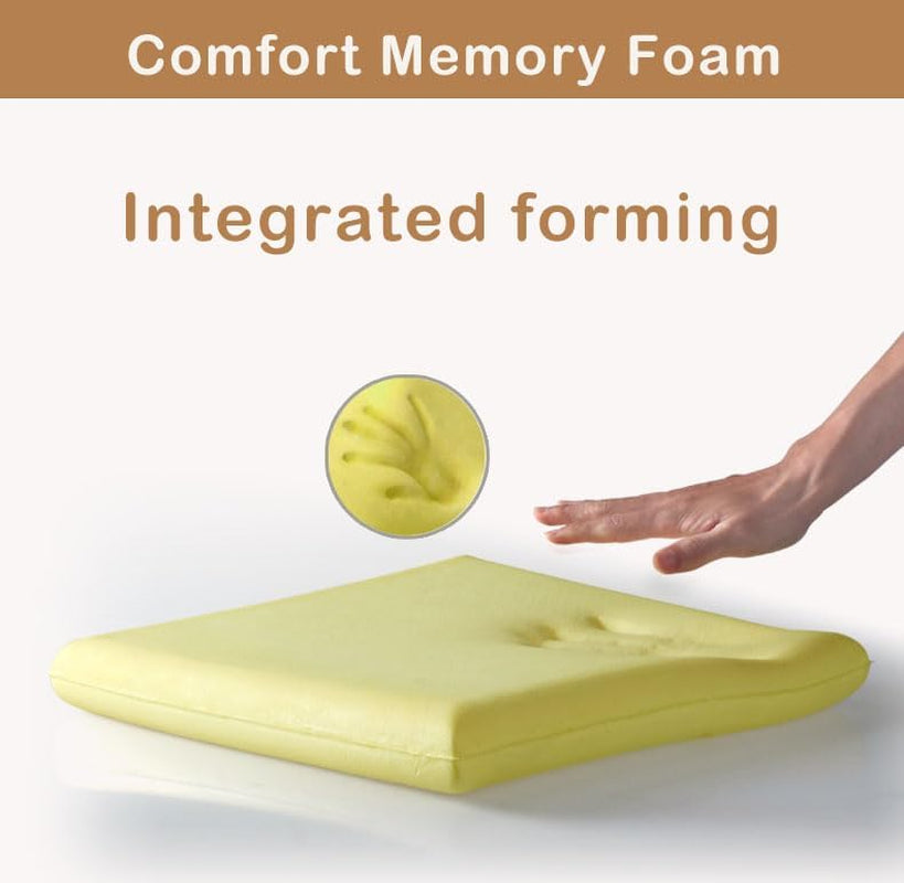 Square Chair Seat Cushion Memory Foam Chair Cushion for Kitchen, Dining,Office or Car 18X18 in Black