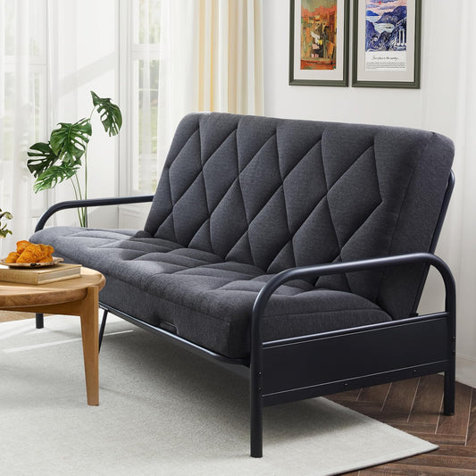 6" Full Size Pillow Top Futon Mattress Replacement(Frame Not Included), Gel Memory Foam, Removable Cover(71X52X6)
