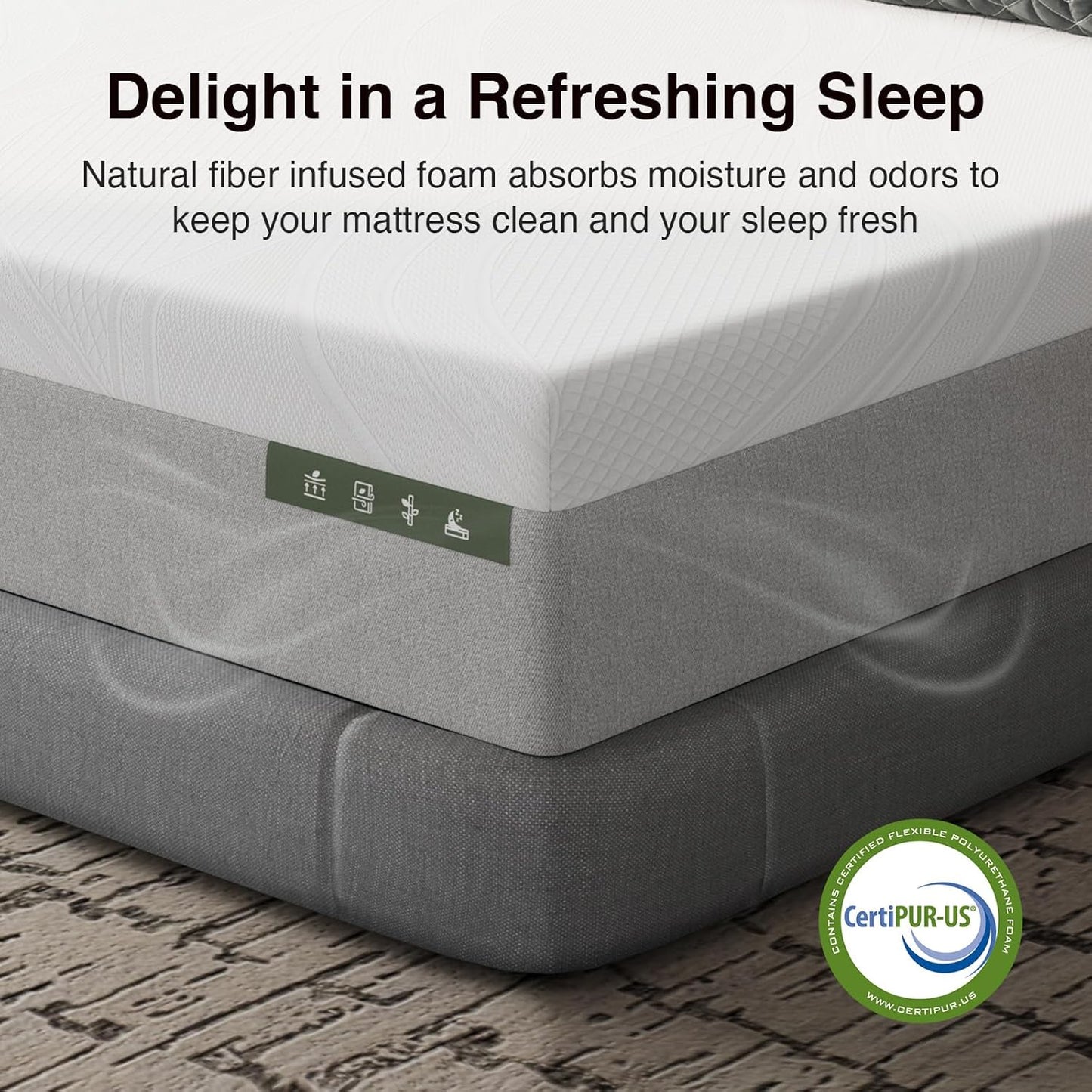 Queen Mattress 14 Inch, Gel Queen Memory Foam Mattress in a Box with Cool-Touch Nylon Cover for Cooling Night Sleep, Pain Relief & Spinal Support with Comfort Foam, Certipur-Us Certified