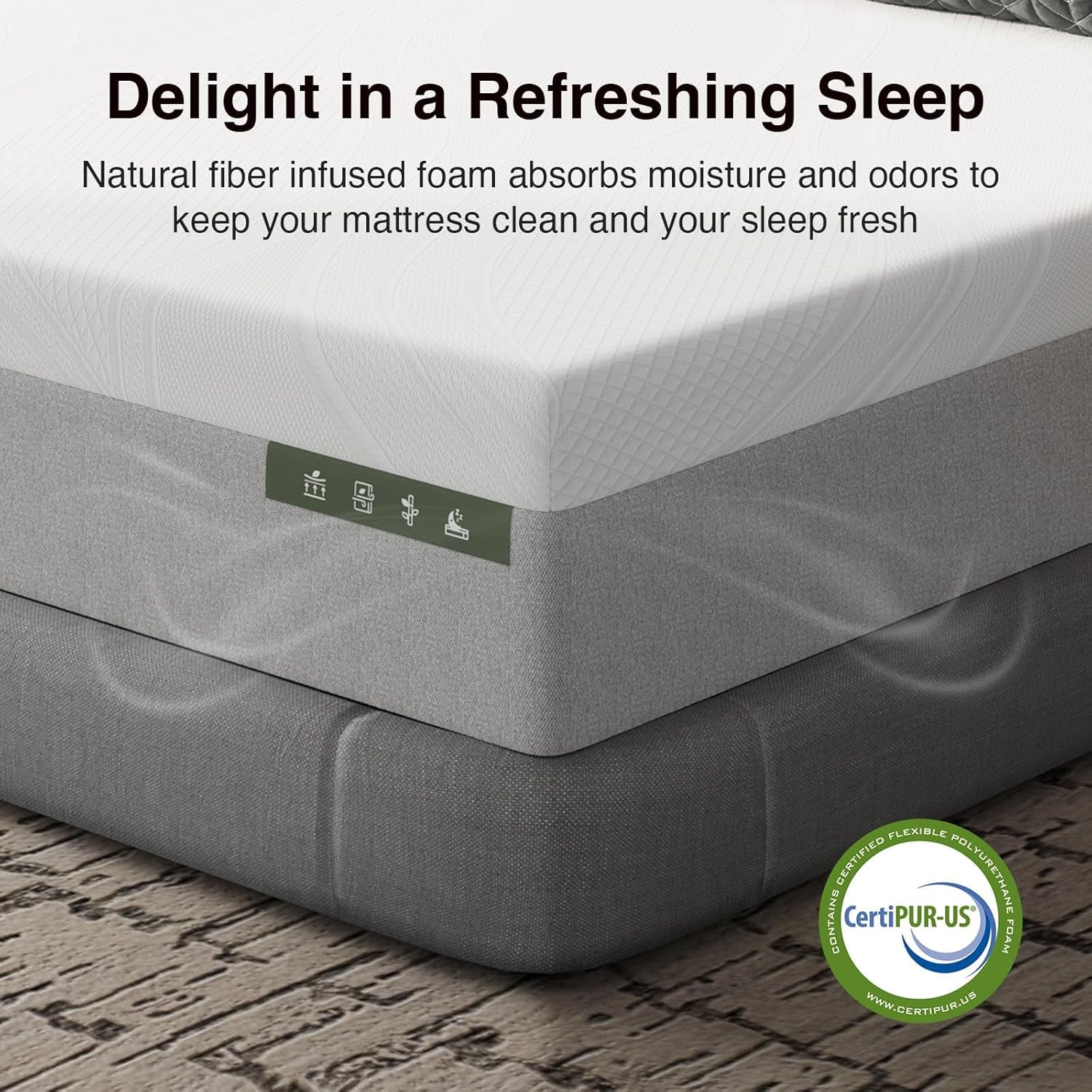 Queen Mattress 14 Inch, Gel Queen Memory Foam Mattress in a Box with Cool-Touch Nylon Cover for Cooling Night Sleep, Pain Relief & Spinal Support with Comfort Foam, Certipur-Us Certified