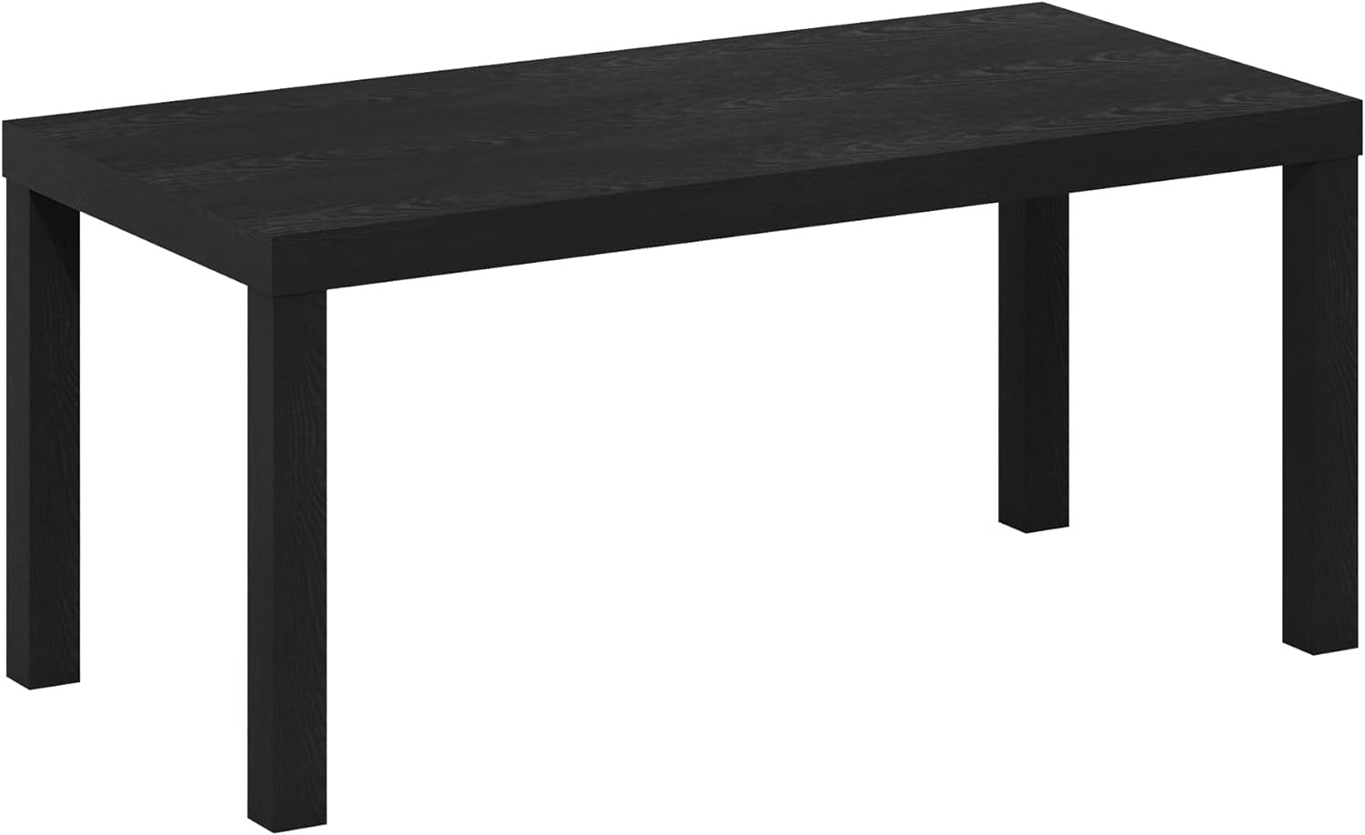 CLASSIC Coffee Table, Modern Rectangle Coffee Table with Triple Thick Tabletop, Side Table for Living Room, Home Office, Black