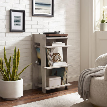 Soho Record Player Stand, Media Console with Vinyl Storage, Modern Home Organizer, Gray