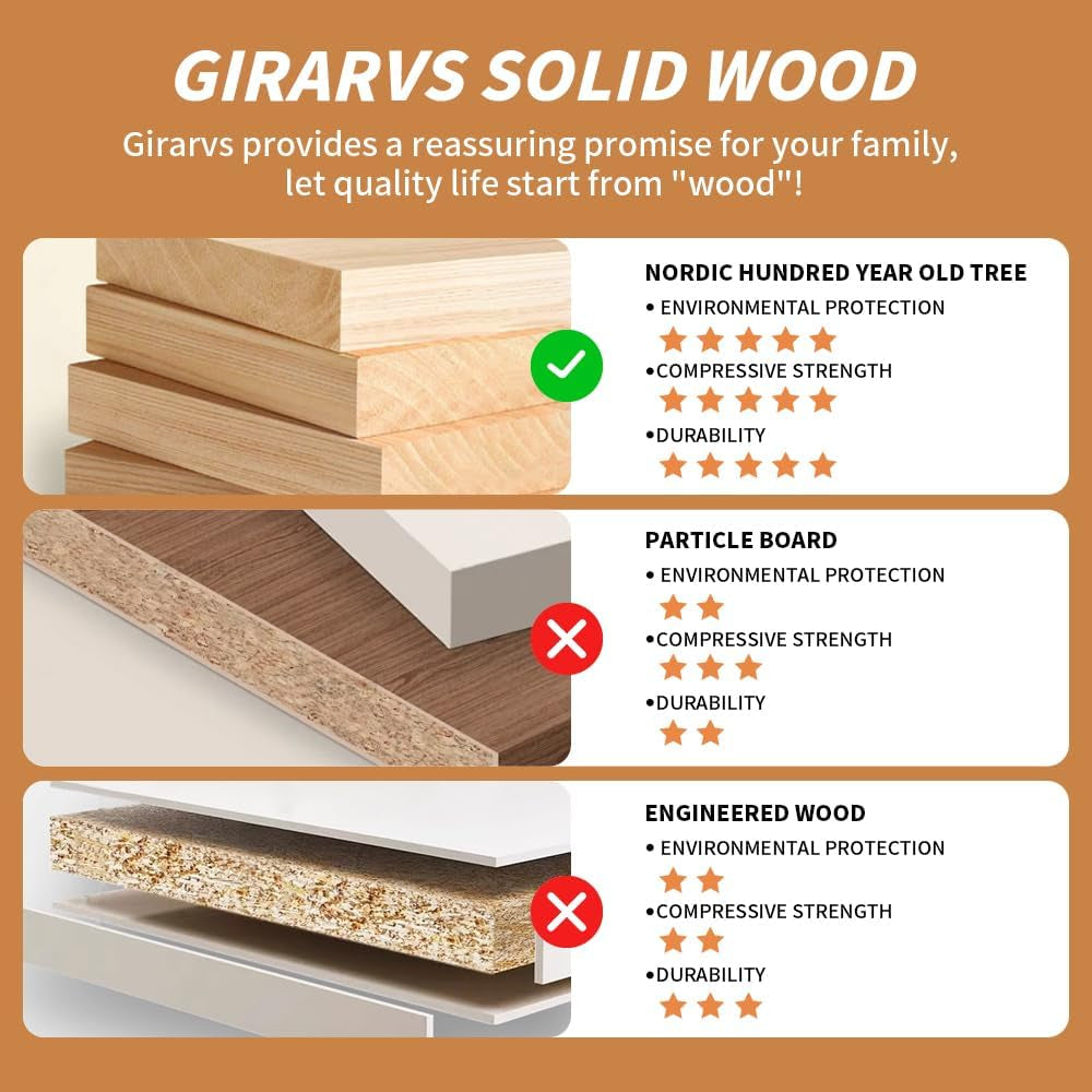 Dog Crate Furniture for 2 Dogs with Hand-Carved Patterns, All-Solid Wood Double Dog Crate & TV Stand, Large Dog Kennel with Divider for Giant Breeds, Heavy Duty Dog Cage, 62In（White）