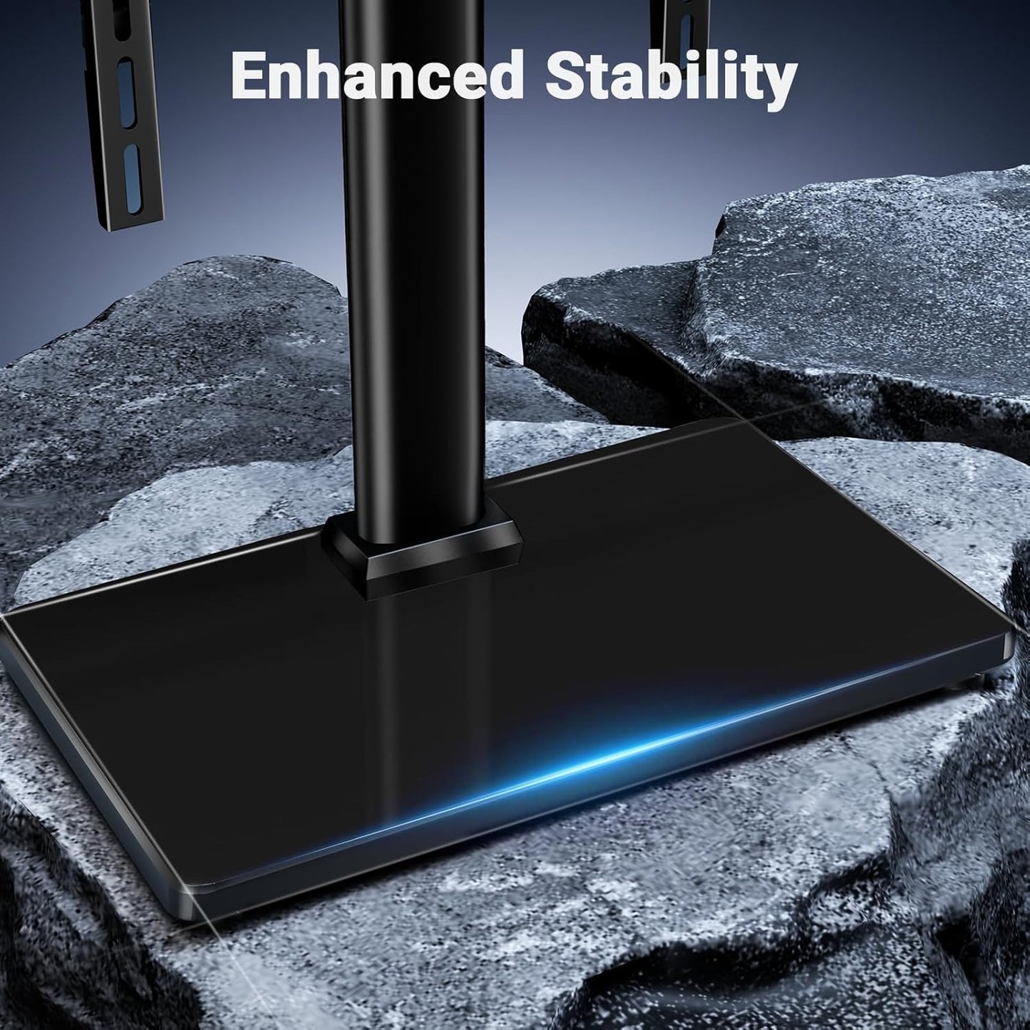 Universal Swivel TV Stand for 24-60 Inch Tvs up to 99 Lbs, 12 Height Adjustable Table Top TV Stand, TV Base Stand with Tempered Glass Base, Max VESA 400X400Mm, PSTVS33