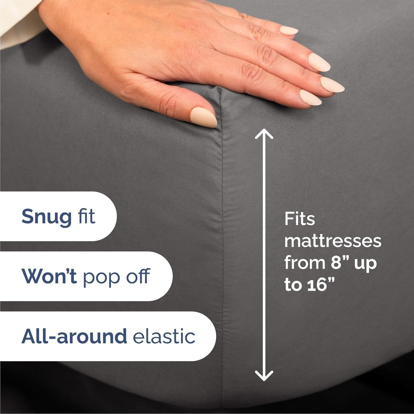 Queen Size 4 Piece Sheet Set - Comfy Breathable & Cooling Bed Sheets Set - Hotel Luxury Bedding for Women, Men, Kids, Teens, Boys & Girls - Deep Pockets, Soft and Wrinkle Free - Oeko-Tex - Dark Grey