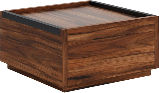 Manhattan Gate Modern Square Coffee Table, Blaze Acacia Finish