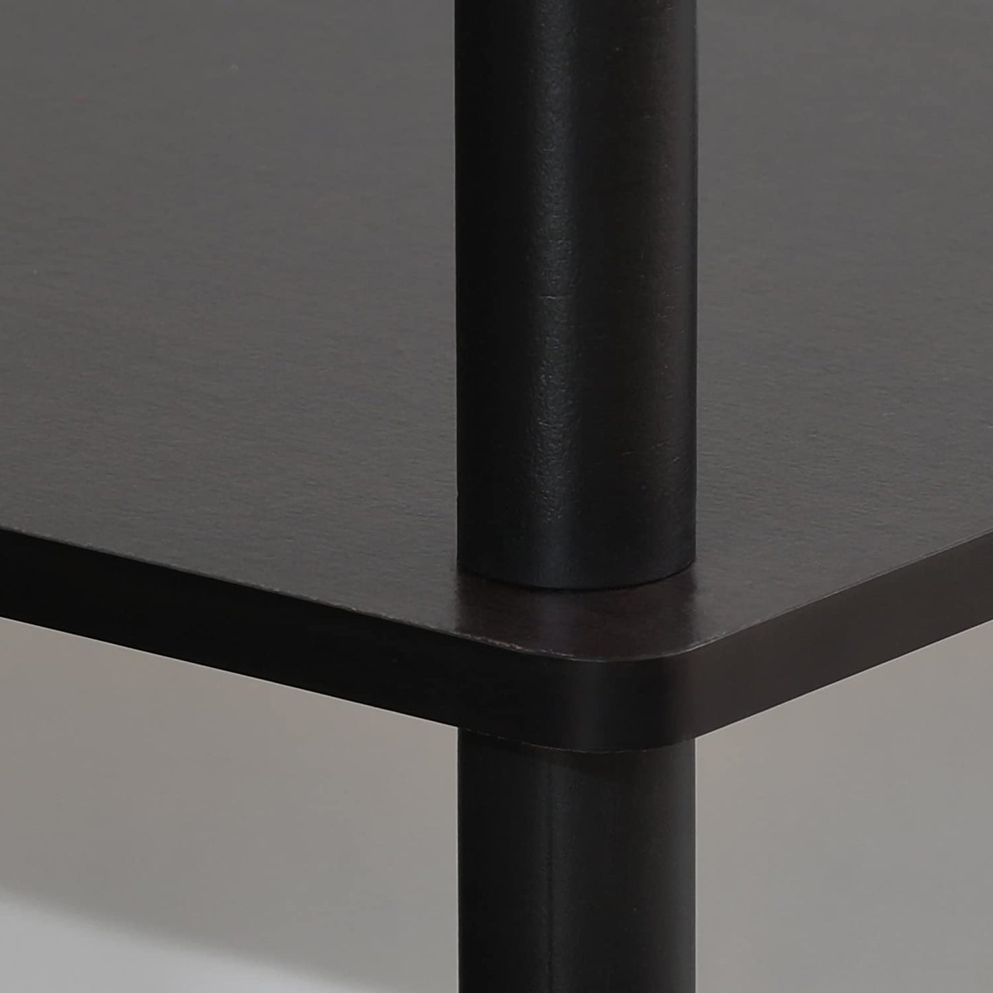 Turn-N-Tube No Tools 3D 3-Tier Entertainment TV Stand up to 50 Inch TV, round Tubes, Walnut