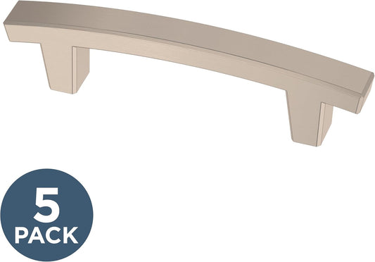 (10-Pack) – Brushed Nickel Cabinet Handles, 3 Inch Hole Center, Pulls for Drawers, Kitchen Cabinet Door, Dressers | Pierce