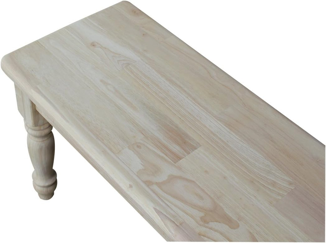 International Concepts BE-72S Shaker Style Bench, Unfinished