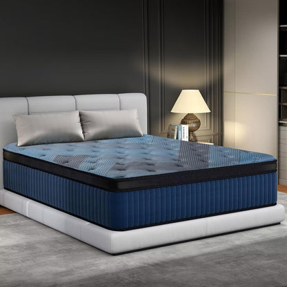 Full Mattress 12 Inch, 2025 Hybrid Full Size Mattress in a Box, Upgrade Durable Individual Pocket Springs, Medium Firm Lumber Support Pressure Pain Relief, Breathable Comfort, Certipur-Us Certified