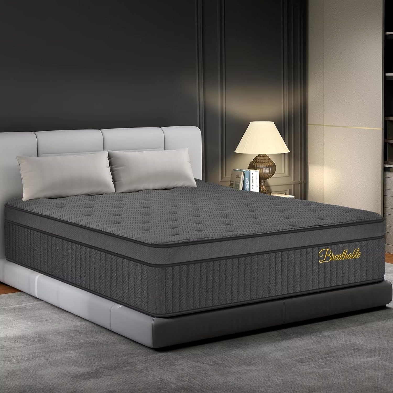Full Mattress 14 Inch, Upgrade Individual Pocket Springs Full Hybrid Mattress in a Box, Memory Foam for Pressure Relief, Durable Edge Support Full Size Mattress, Medium Firm, Breathable Comfort