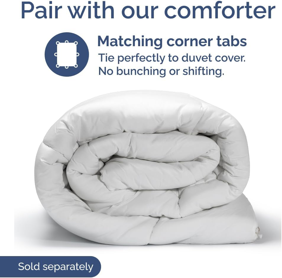 Duvet Cover King Size Set - Extra Soft King Duvet Cover 104" X 90" with 2 Pillow Shams - Hotel Luxury, Easy Care and Fade Free W/ Zipper Closures & Ties - All Season, Comfy, Cozy & Breathable (White)