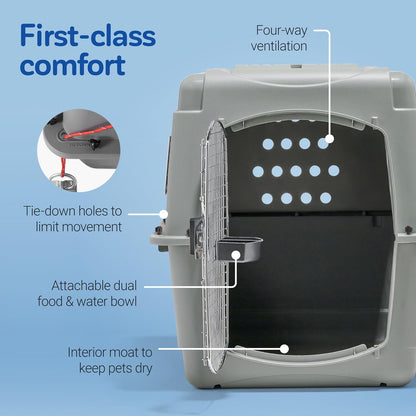 Sky Kennel - for Air and Travel, Airline Compliant Dog Crate for Pets 50-70 Lbs, Heavy Duty Dog Kennel, Made in the USA- 36 Inches