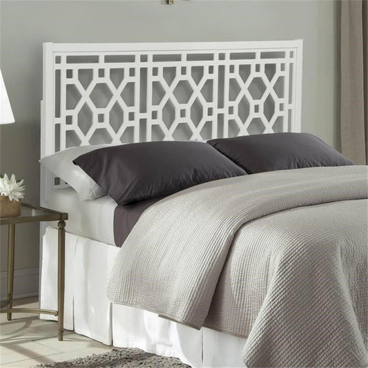 Thomas Chippendale White Wood Headboard - King