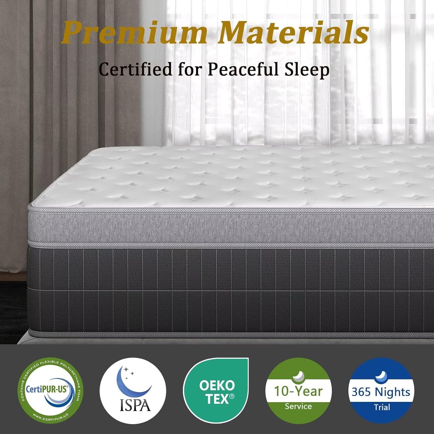 Queen Mattress 12 Inch, Upgrade Individually Pocket Spring Hybrid Mattress in a Box, Memory Foam for Pressure Relief, Durable Edge Support Queen Size Mattress, Medium Firm, Breathable Comfort