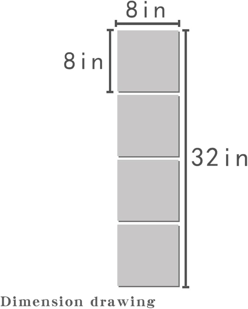 4 Pack Acrylic Mirrors for Wall,8 X 8 Inch Self Adhesive Frameless Small Mirror Tiles, Flexible Plastic Mirror Sheets for Bedroom Home Gym Door (4Pcs 8×8Inch)