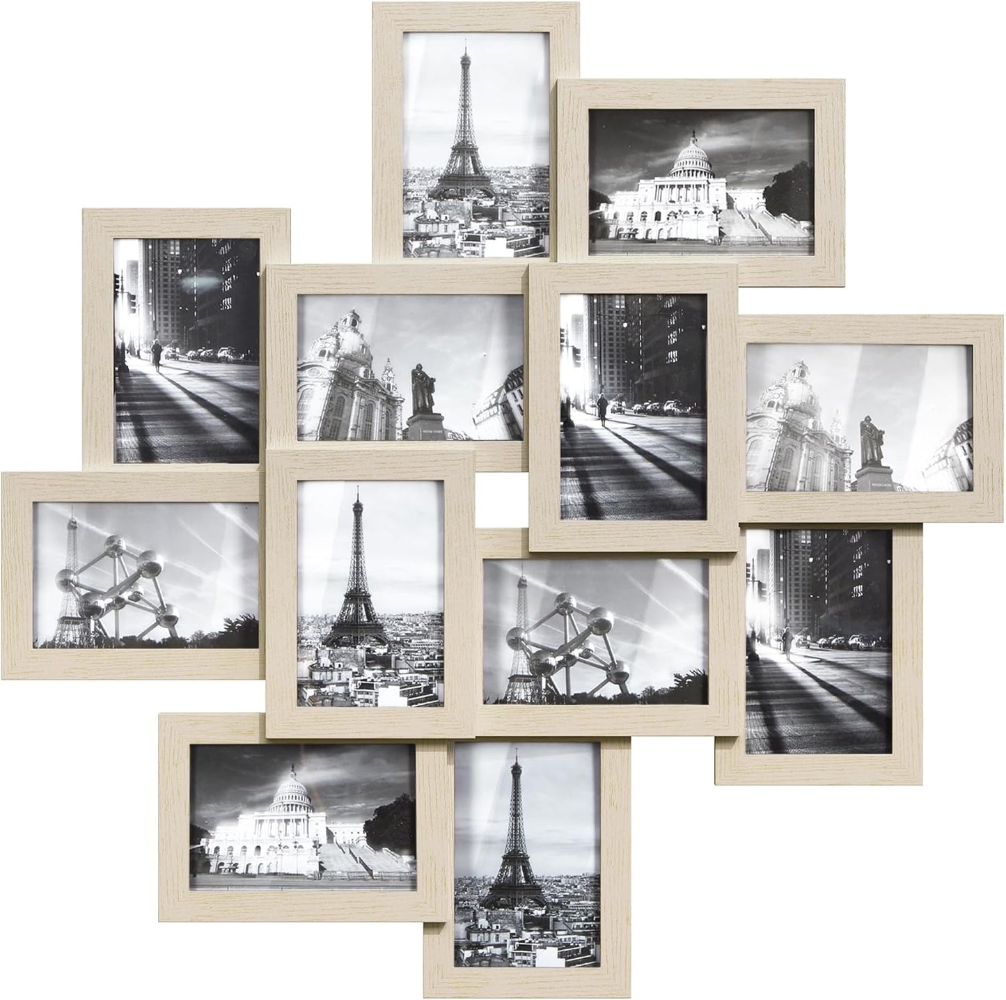 4X6 Collage Picture Frames, 12-Pack Photo Collage Frame for Wall Decor, Glass Front, Assembly Required, Ink Black URPF22BK