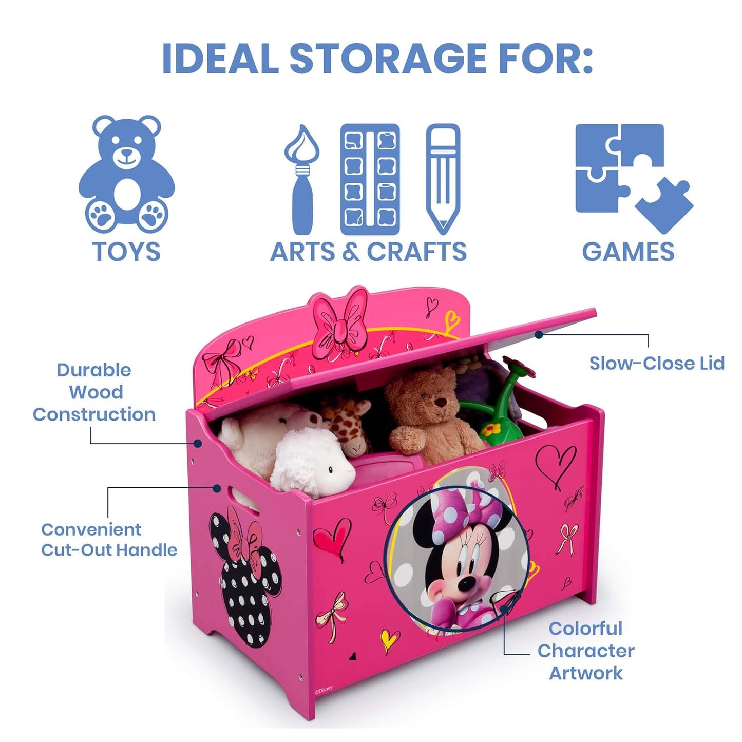 Deluxe Toy Box, Disney Minnie Mouse