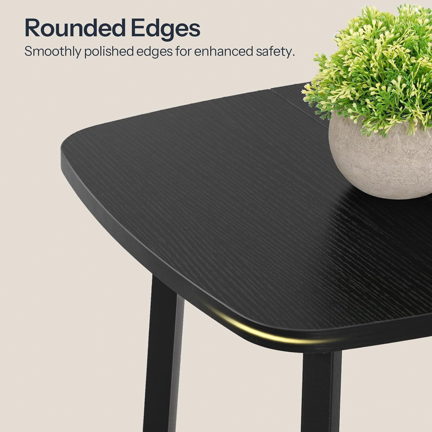 Side Table, 2-Tier Square Sofa End Table, Small Storage Nightstand, for Small Spaces, Living Room Bedroom Accent Table, Black BB181BZ01