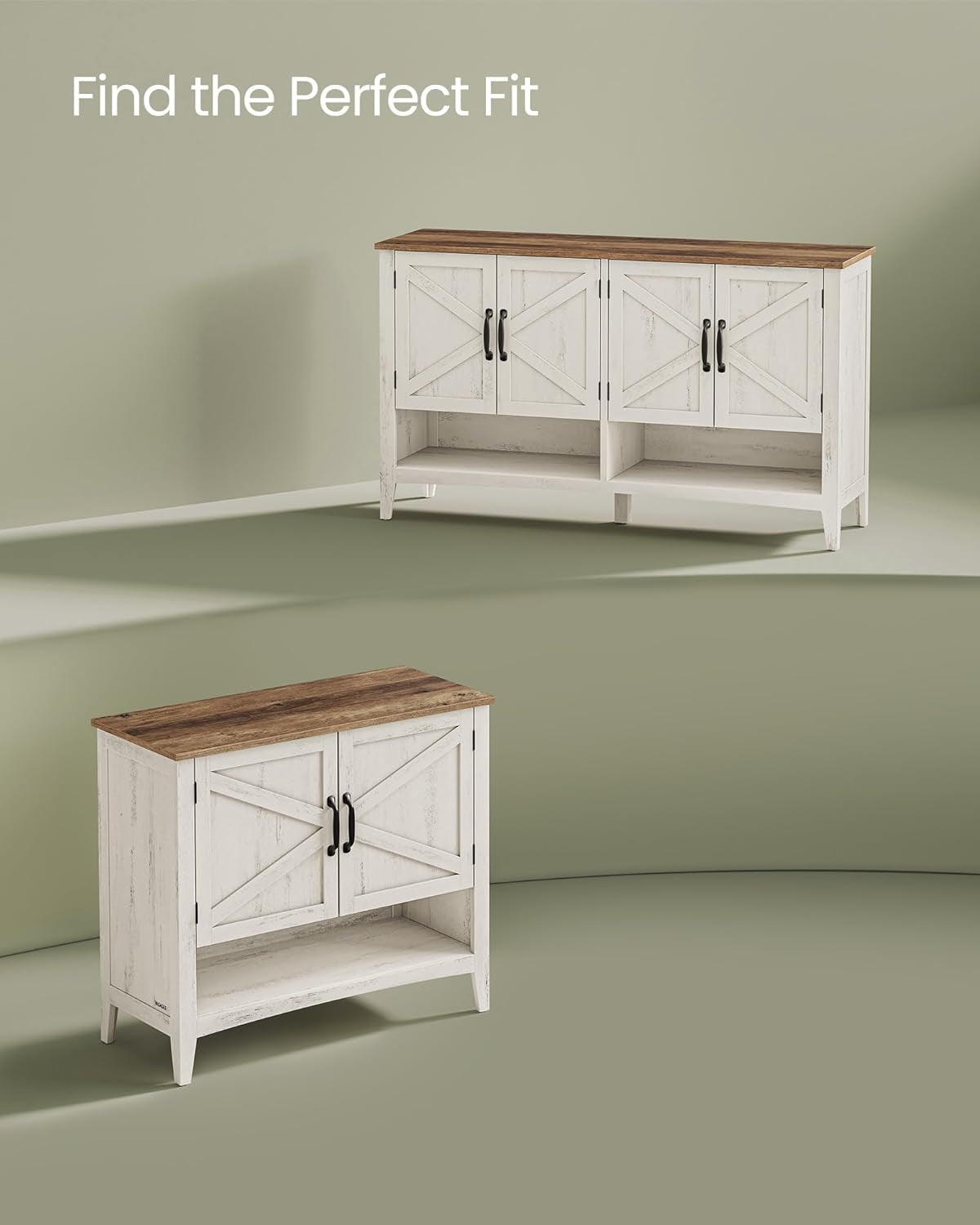 Shoe Cabinet, 3-Tier Shoe Storage Organizer, Farmhouse Freestanding Cabinet with Height-Adjustable Shelf, 13.8 X 31.5 X 27.6 Inches, Entryway, Rustic White ULBC038W01