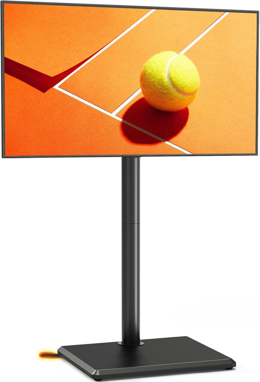 Swivel Floor TV Stand with Mount for Most 32-60 Inch Tvs up to 88 Lbs, Height Adjustable TV Floor Stand Mount with Wood Base, Tall TV Stand for Bedroom, Corner & Living Room, Max VESA 400X400Mm