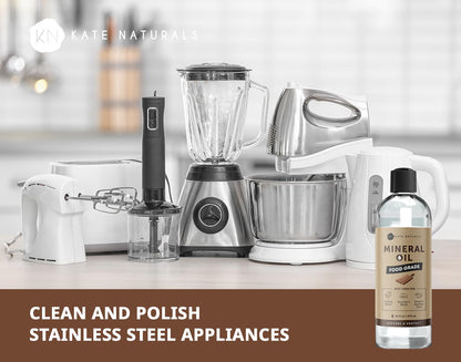 Mineral Oil for Wood Cutting Board, Butcher Block, and Knife. Food Grade Mineral Oil for Wooden Cutting Board & Utensils (16Oz, Food Safe)