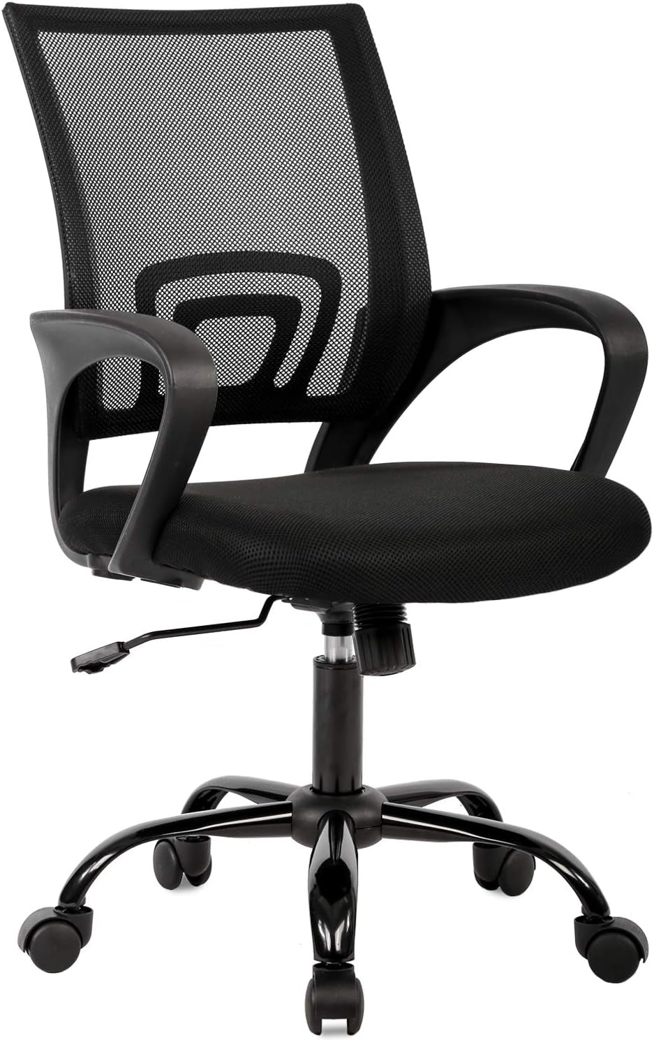 Ergonomic Office Chair Home Desk Chair Task Mesh Computer Chair Gaming with Back Lumbar Support Armrest Modern Swivel Modern Adjustable Rolling Executive Mesh Chair for Women Men (Black)