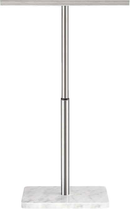 Hand Towel Holder Stand, T-Shape Hand Towel Rack for Bathroom, Hand Towel Stainless Steel for Kitchen Vanity Countertop, Marble Base Brushed Adjustable 9.06" -17.68"