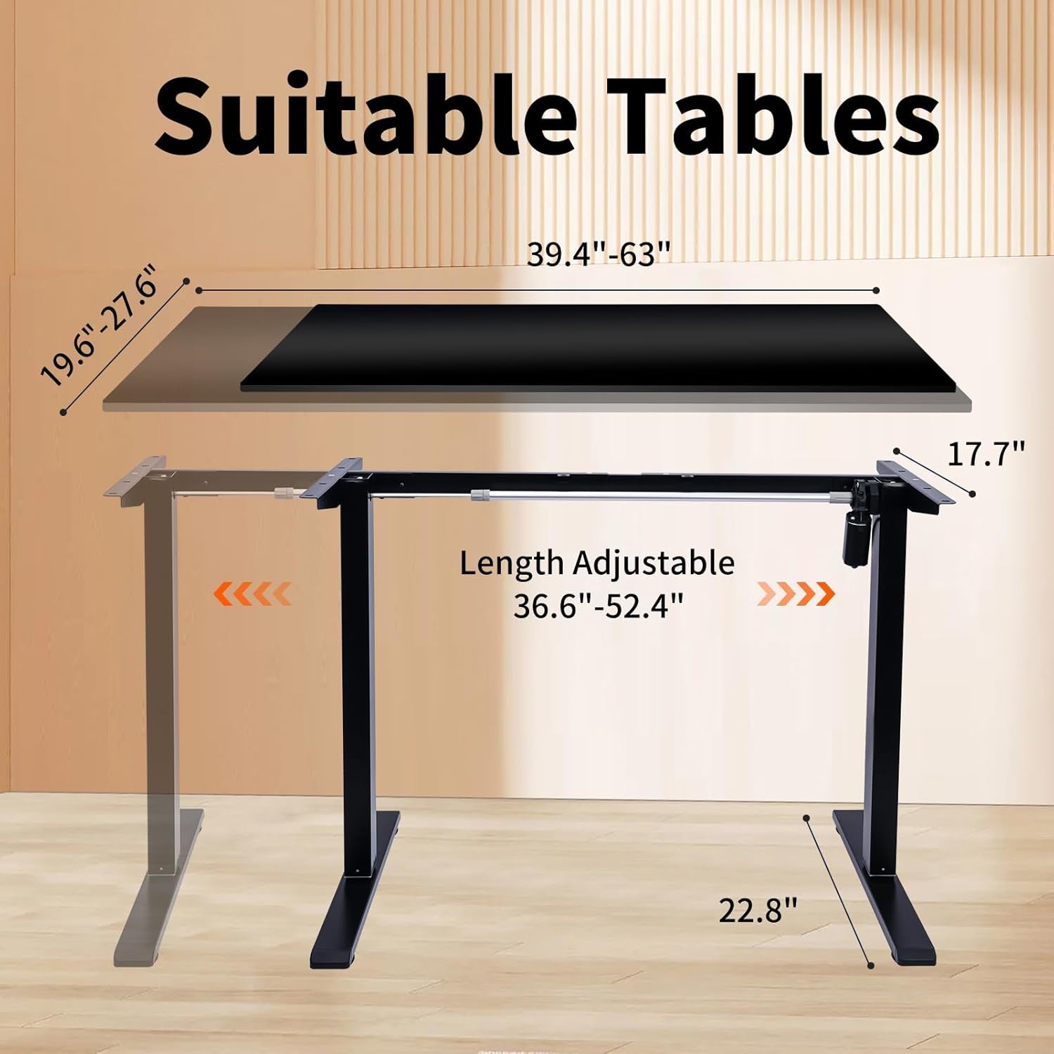 Dual Motor Electric Standing Desk Frame, Height Adjustable Table Legs for Max 90″ X 44″ Desktop with 330Lbs Capacity, Ergonomic Sit Stand up Desk Base for Home Office, White Frame Only