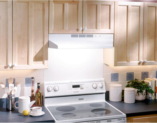 413001 Non-Ducted Ductless Range Hood with Lights Exhaust Fan for under Cabinet, 30-Inch, White
