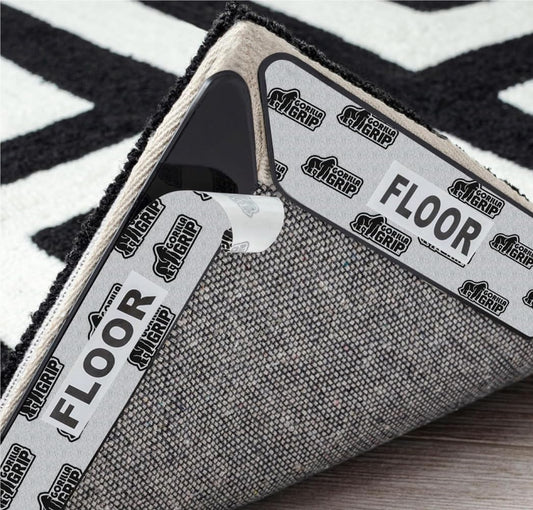 Rug Gripper Pads, Keep Area Rugs Corners from Curling and Bunching, Reusable Dual-Sided Flexible Sticky Pad, Grips Floor Underlayment, Hold Carpet in Place on Hardwood Floors, 8 Pack