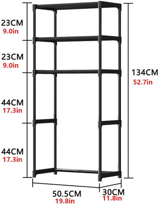 3-Tier over the Toilet Storage, Freestanding Bathroom Shelves, Metal Bathroom Shelves, Space Saver over the Toilet Storage for Laundry, Balcony, Easy Assembly, White