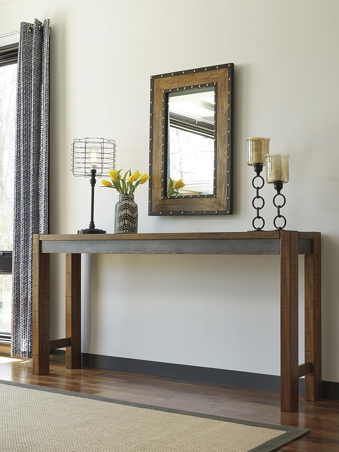 Furniture Torjin Urban Counter Height Dining Room Table, Two-Tone Brown