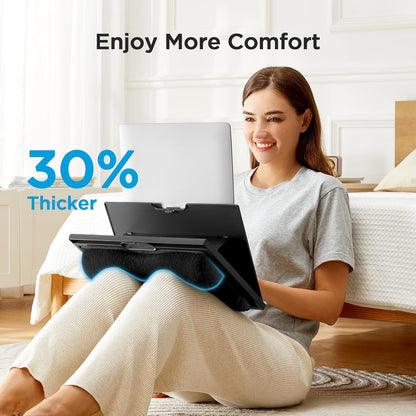 Adjustable Laptop Stand with 8 Angles - Dual Cushion Desk for Sofa, Bed, Car or Work Table by