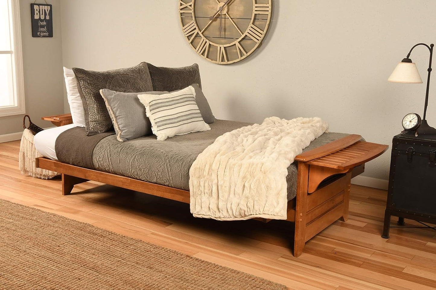 Phoenix Futon Set, Full, Linen Stone