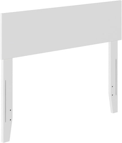 , Orlando Twin Adjustable Modern Solid Wood Panel Headboard, White