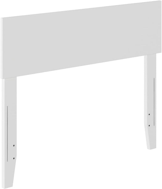 , Orlando Twin Adjustable Modern Solid Wood Panel Headboard, White