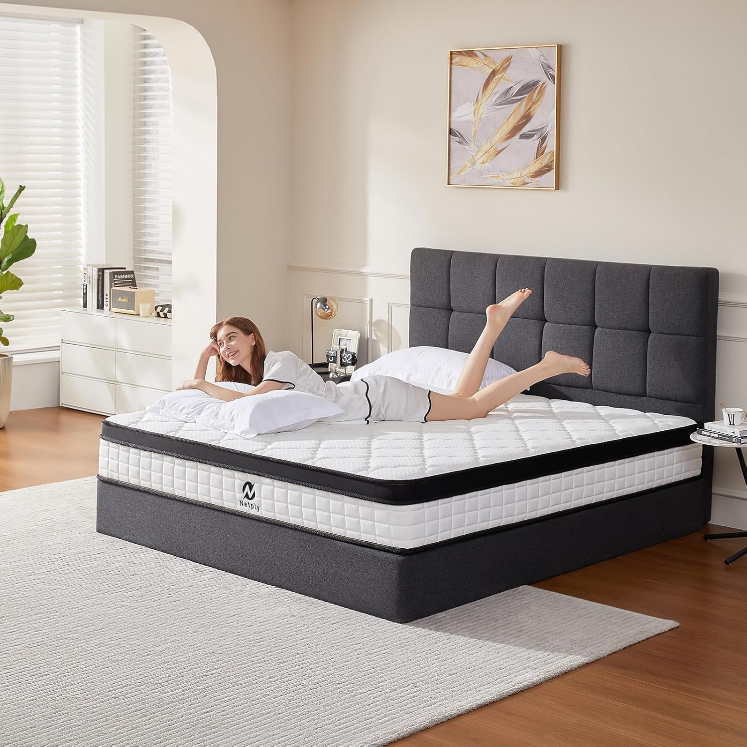 Full Size Mattress, 12 Inch Full Mattress in a Box, Hybrid Memory Foam & Individual Pocket Spring to Improve Sleep and Pain Relief, Certipur-Us Certified