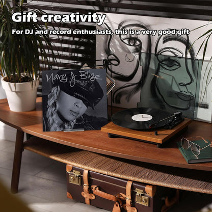 6 Pack Vinyl Record Stand Display, Clear Acrylic Tabletop Album Now Playing Holder, Album Record Holder LP Vinyl Record Storage Display Stand