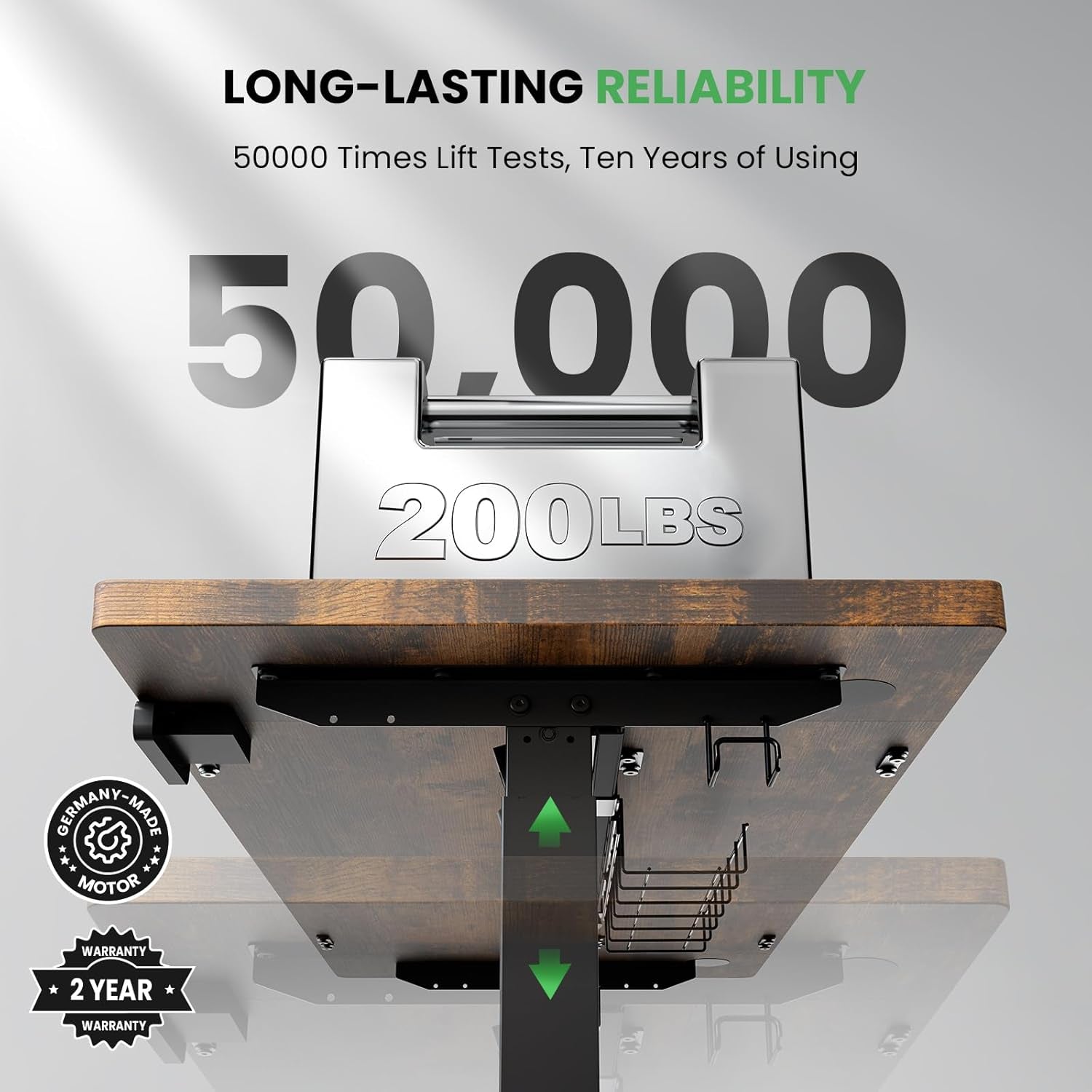 Electric Standing Desk Adjustable - 48 X 24 Inch Sit Stand up Desk with Cable Management - 3 Memory Preset Adjustable Height Table