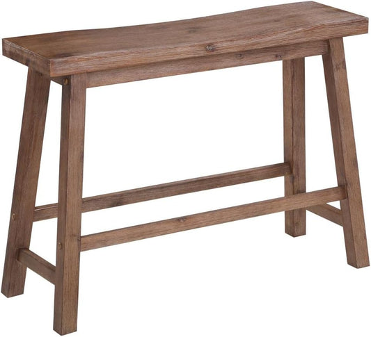 Sonoma Saddle Bench, 24-Inch, Barnwood Wire-Brush, Model:75025
