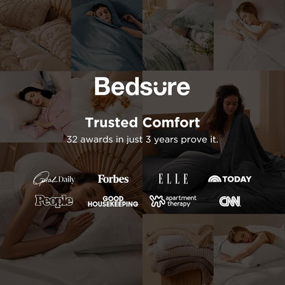 Full Size Bed Sheets - 4 Pieces Soft Full Sheet Set - Breathable & Cooling - Hotel Luxury - Easy Care Polyester Microfiber Bedding for Women, Men, Dark Grey