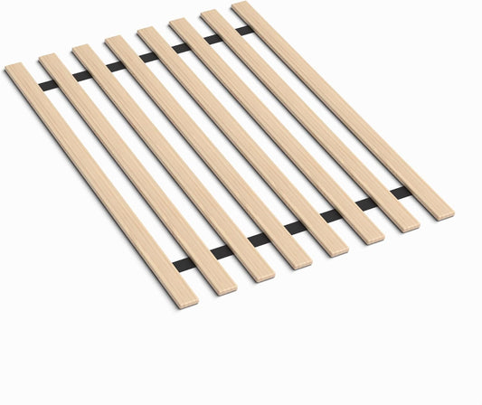 , 0.68-Inch Heavy Duty Vertical Mattress Support Wooden Bunkie Board/Bed Slats, Twin, Beige