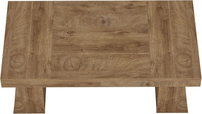 55" Executive Desk, Wooden Office Desk with Double Pedestal, Modern Simple Computer Writing Table for Home Office, Light Brown