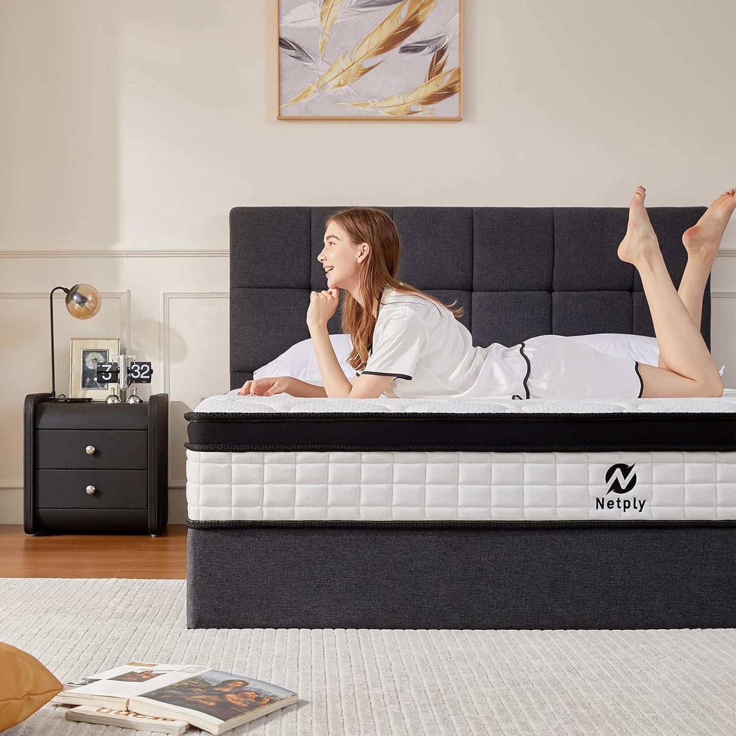 Full Size Mattress, 12 Inch Full Mattress in a Box, Hybrid Memory Foam & Individual Pocket Spring to Improve Sleep and Pain Relief, Certipur-Us Certified