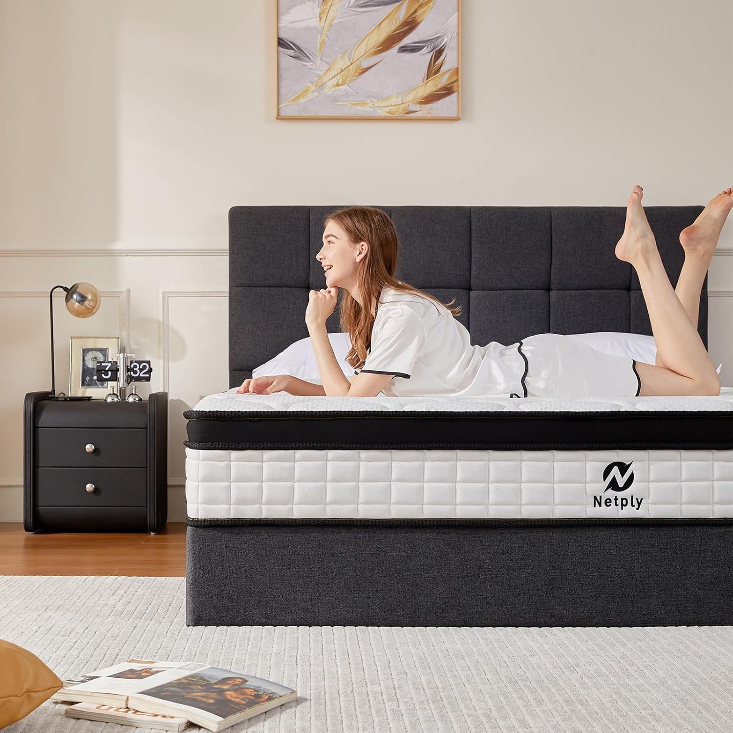Full Size Mattress, 12 Inch Full Mattress in a Box, Hybrid Memory Foam & Individual Pocket Spring to Improve Sleep and Pain Relief, Certipur-Us Certified
