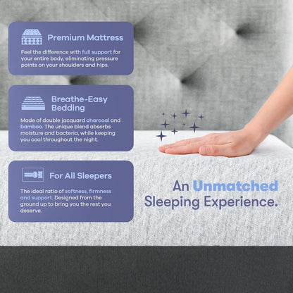 10 Inch RV Short Queen Mattress, Made in the USA, Certipur-Us®, Oeko-Tex®, and Fiberglass-Free™ Certified Cooling Memory Foam Camper Bed - Medium