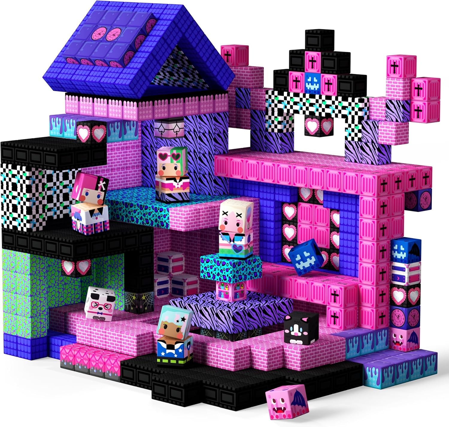 100PCS Magnetic Blocks for Girls, Build Magwonder with Magnet Building Toys Set, Princess Sensory Gift for Boys Girls Birthday (1 Inch)